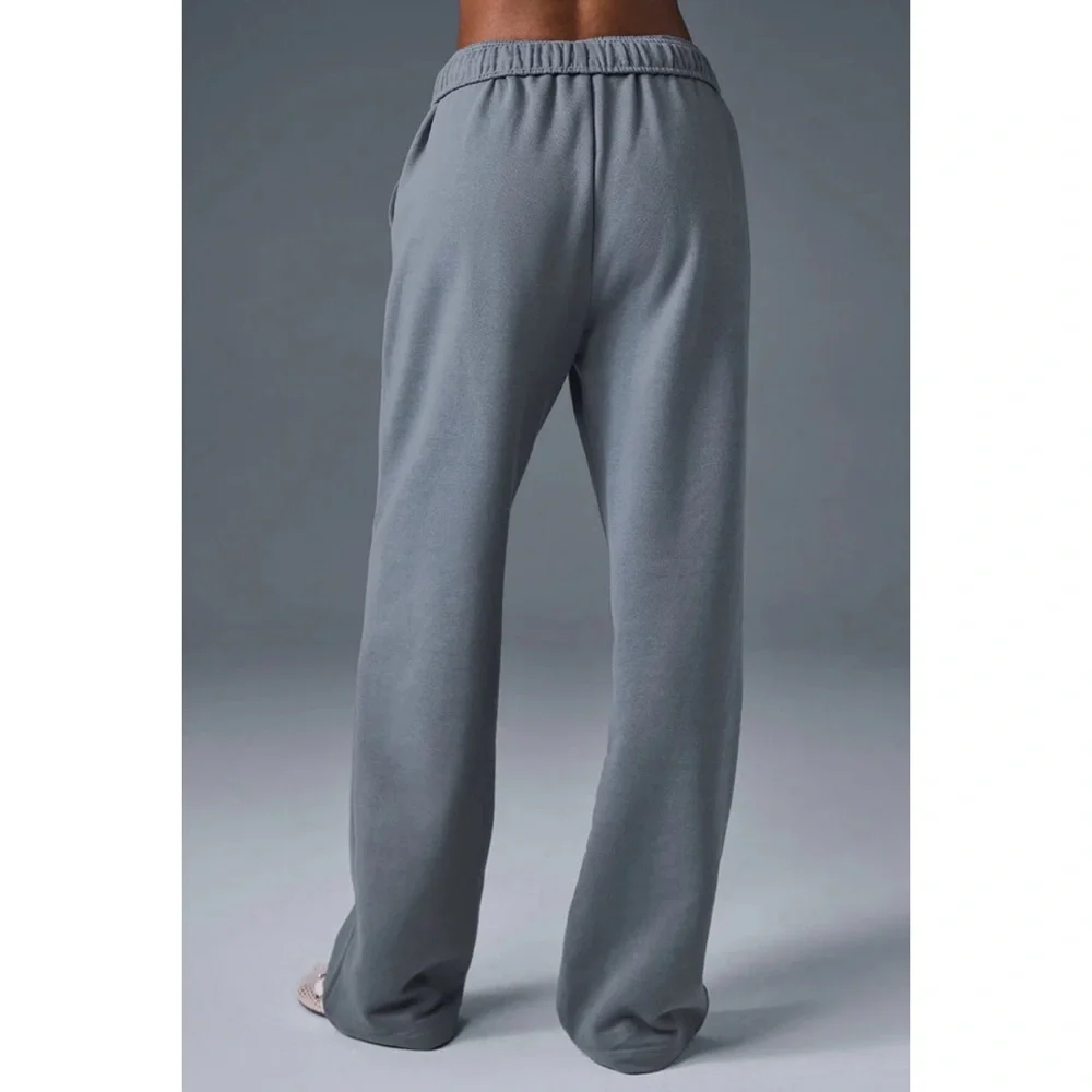 Alo Yoga Accolade Straight Leg Sweatpant Steel Grey S